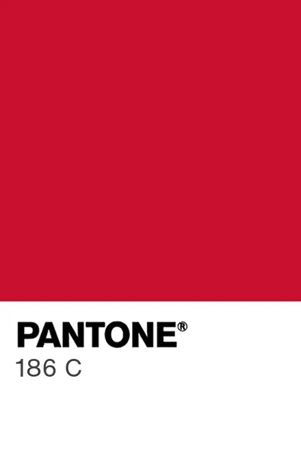 Pantone 186 C colour chip