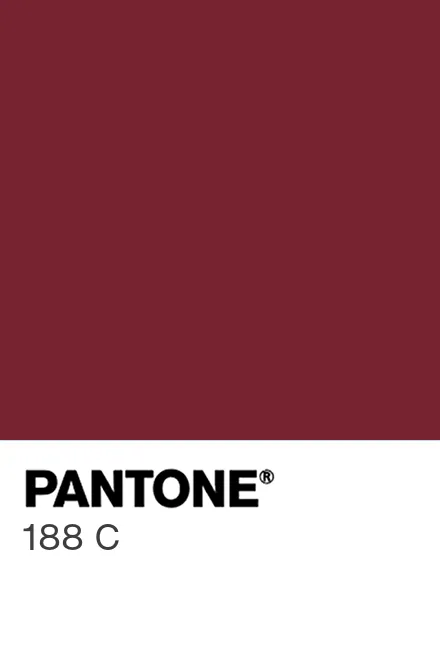 Pantone 188 C colour chip