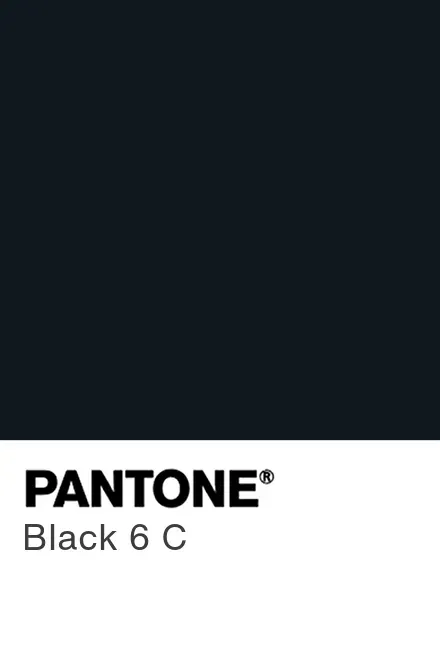 Pantone Black 6 C colour chip