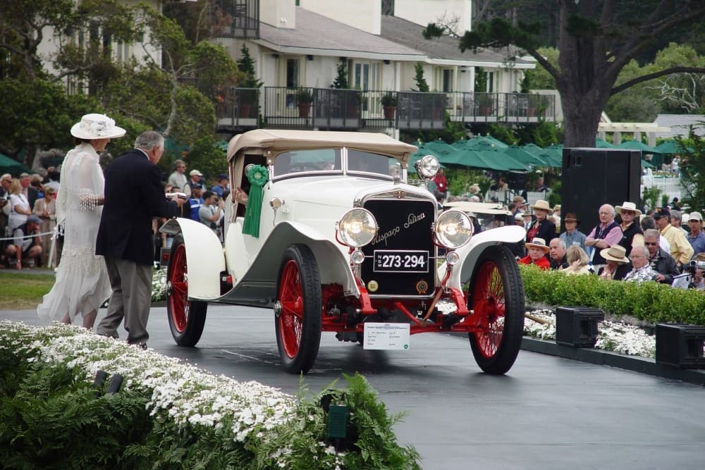 1914 Hispano-Suiza Type 26 winning class at Pebble Beach, California