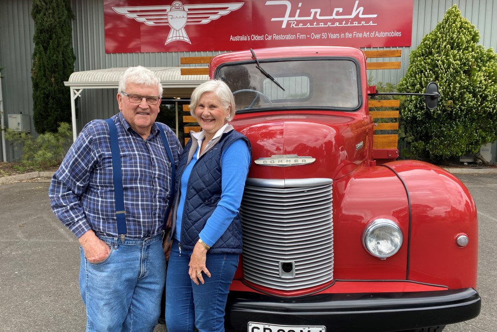 1948 Commer Superpoise Lorry with Ian and Margaret Rose