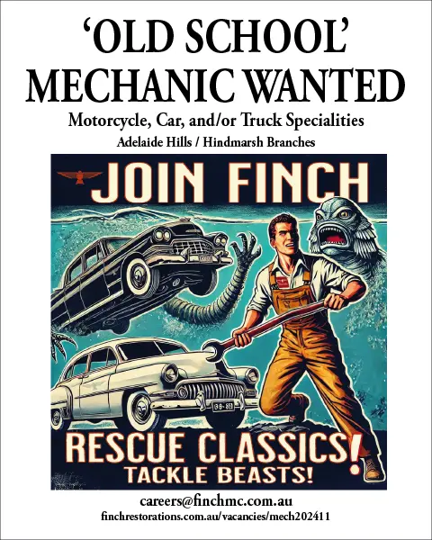 Finch Restorations seeks an 'Old School' Mechanic